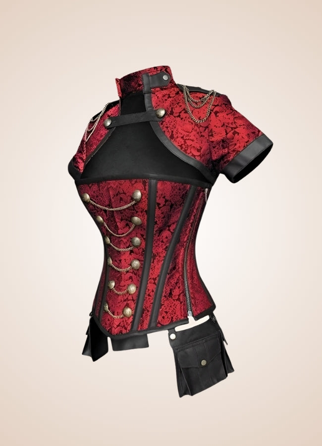 Asian Military Steampunk Corset - Steampunk Australia