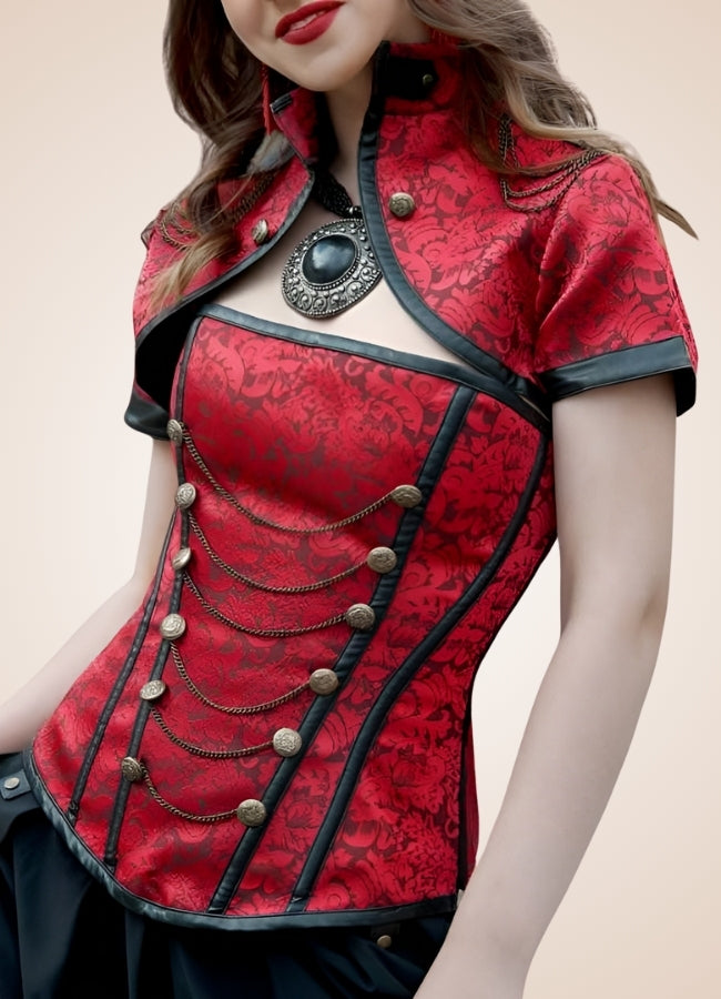 Asian Military Steampunk Corset - Steampunk Australia