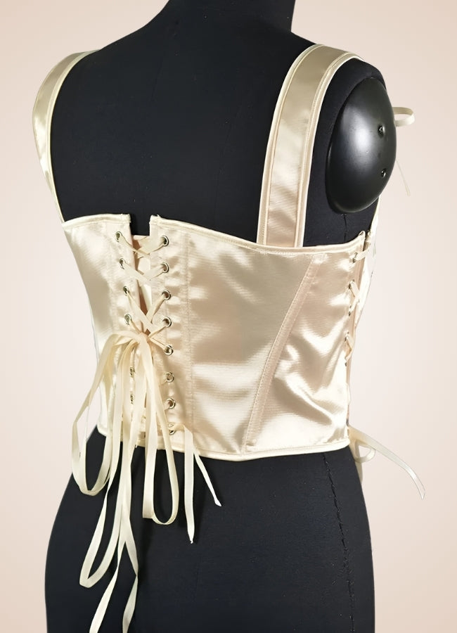Beige Steampunk Medieval Lace Corset - Steampunk Australia