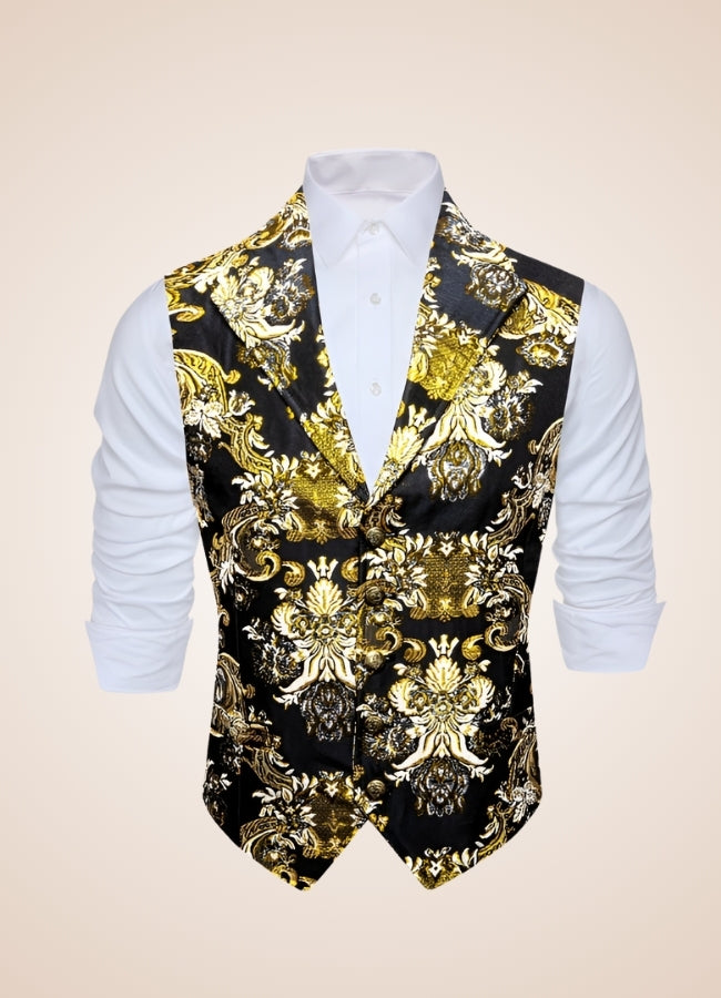 Black And Golden Steampunk Vest - Steampunk Australia