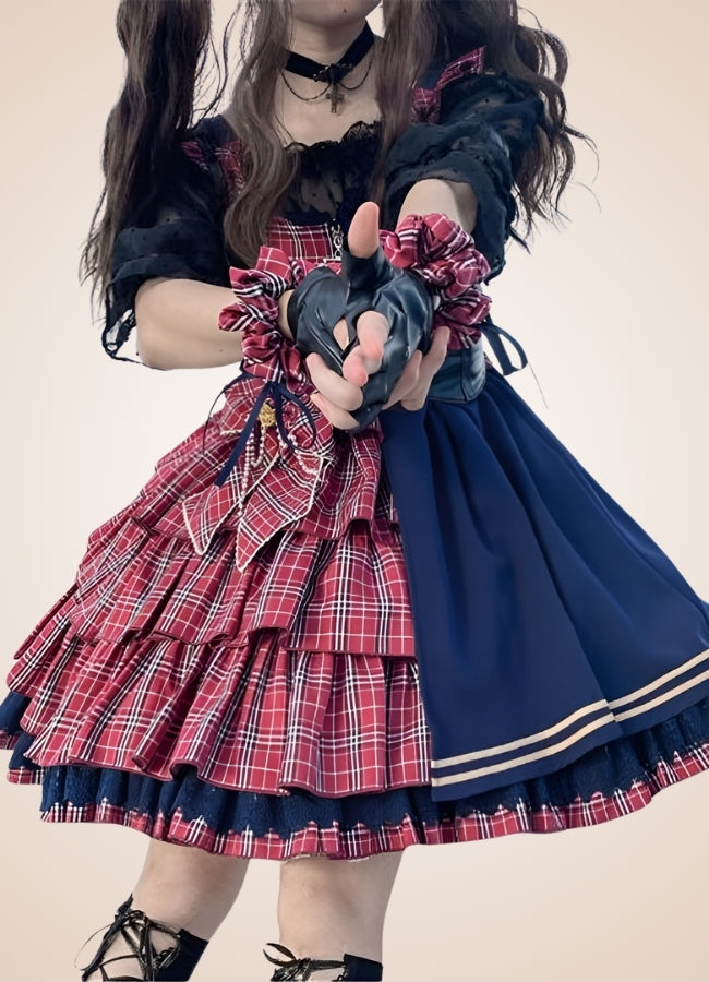 Black And Red Gothic Wedding Dress - Steampunk Australia