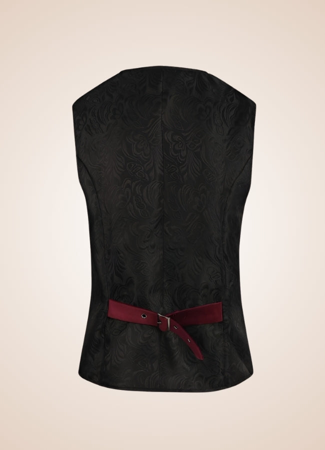Black And Red Steampunk Vest - Steampunk Australia