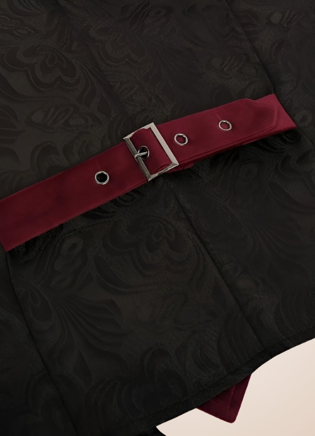 Black And Red Steampunk Vest - Steampunk Australia