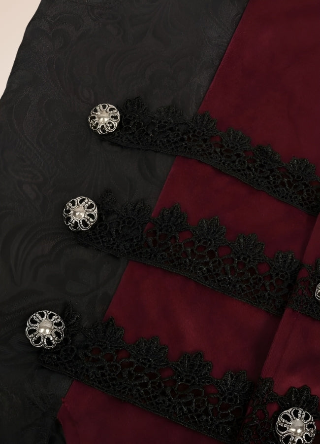 Black And Red Steampunk Vest - Steampunk Australia