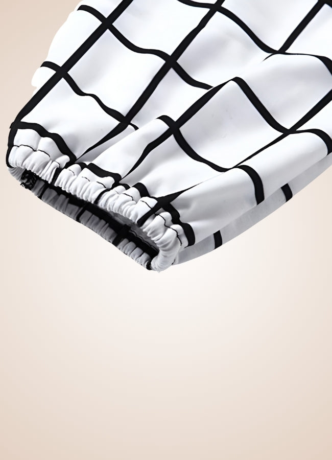 Black And White Steampunk Jogger Pants - Steampunk Australia