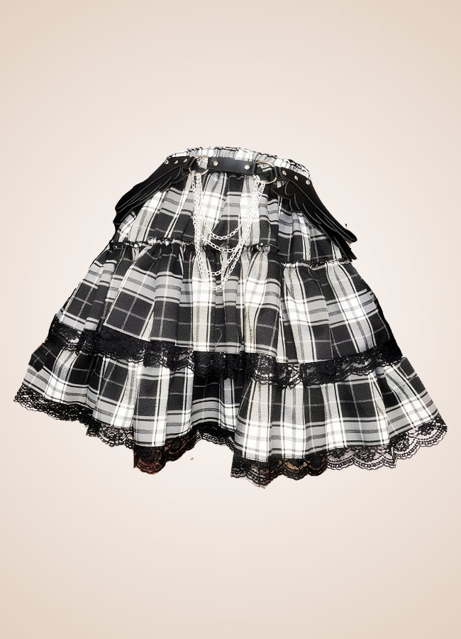 Black And White Steampunk Skirt - Steampunk Australia