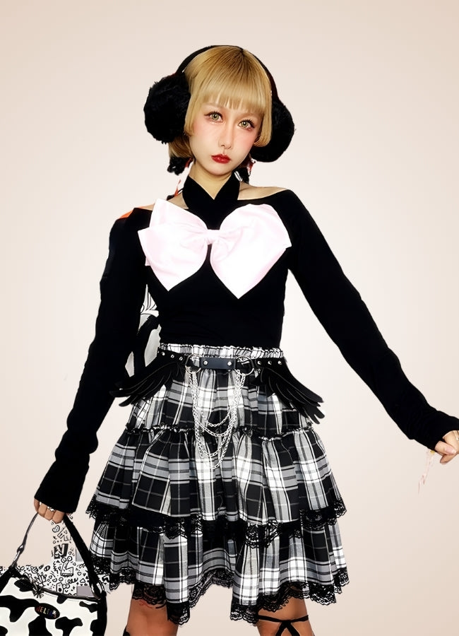 Black And White Steampunk Skirt - Steampunk Australia