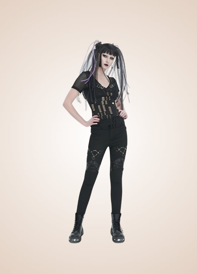 Black Gothic Punk Pants - Steampunk Australia