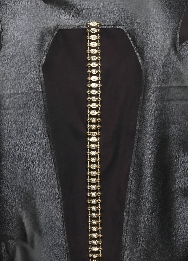 Black Gothic Women's Long Coat - Steampunk Australia