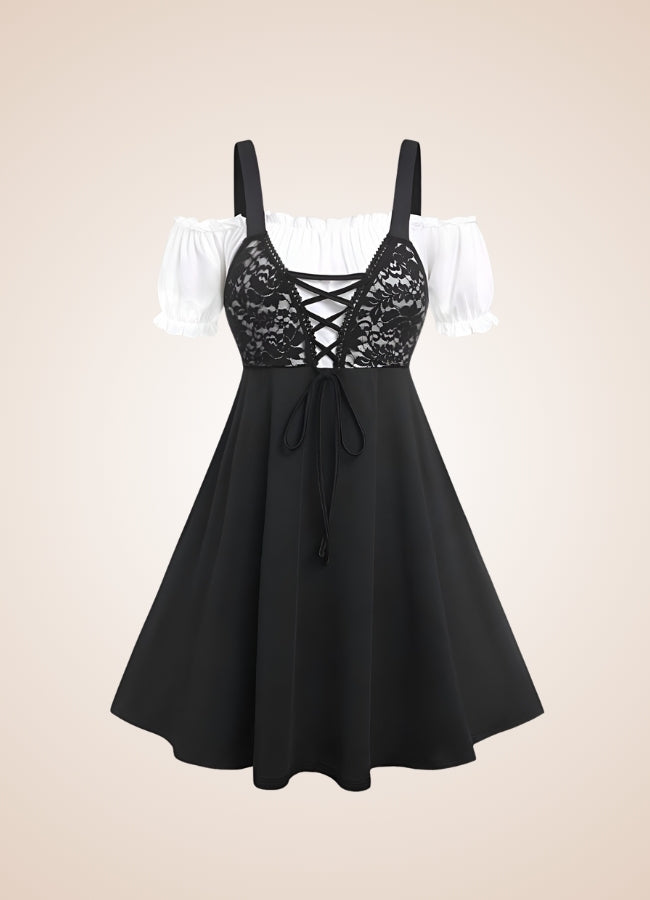 Black Lace Steampunk Dress - Steampunk Australia