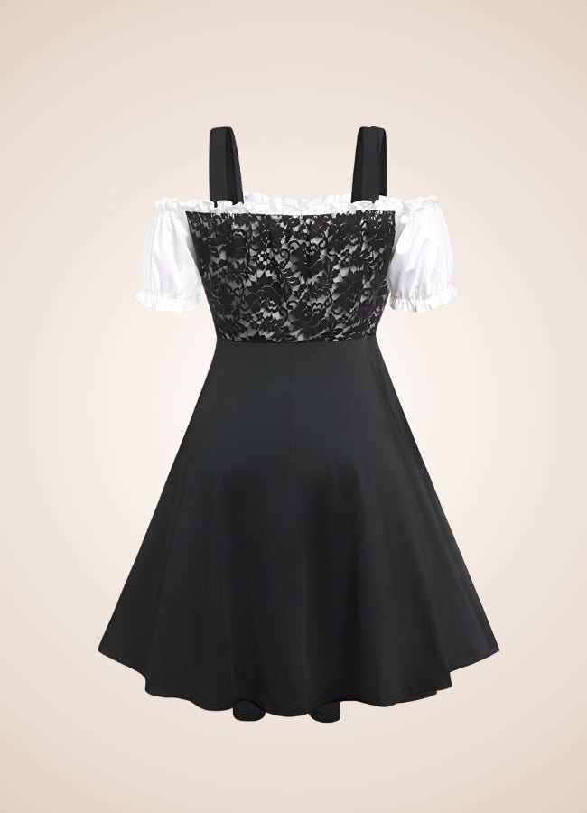Black Lace Steampunk Dress - Steampunk Australia