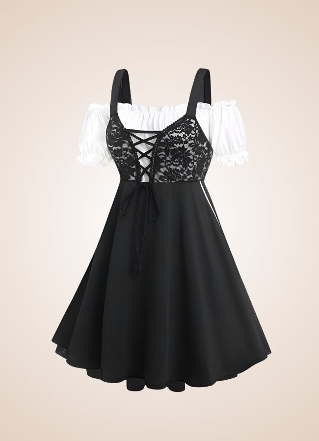 Black Lace Steampunk Dress - Steampunk Australia