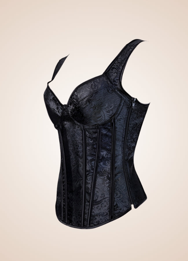 Black Lace Up Steampunk Bustier - Steampunk Australia