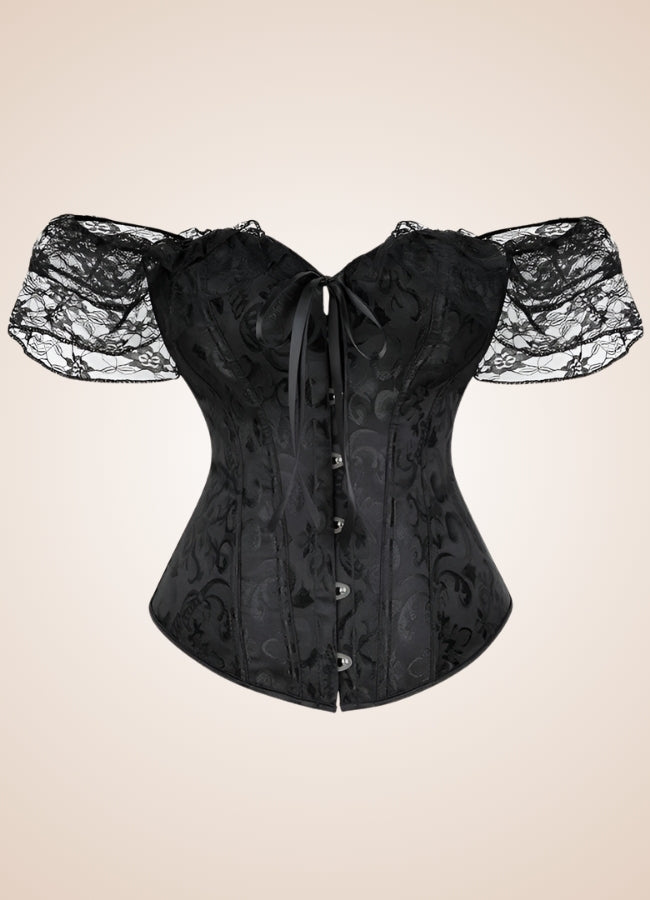 Black Overbust Steampunk Bustier - Steampunk Australia