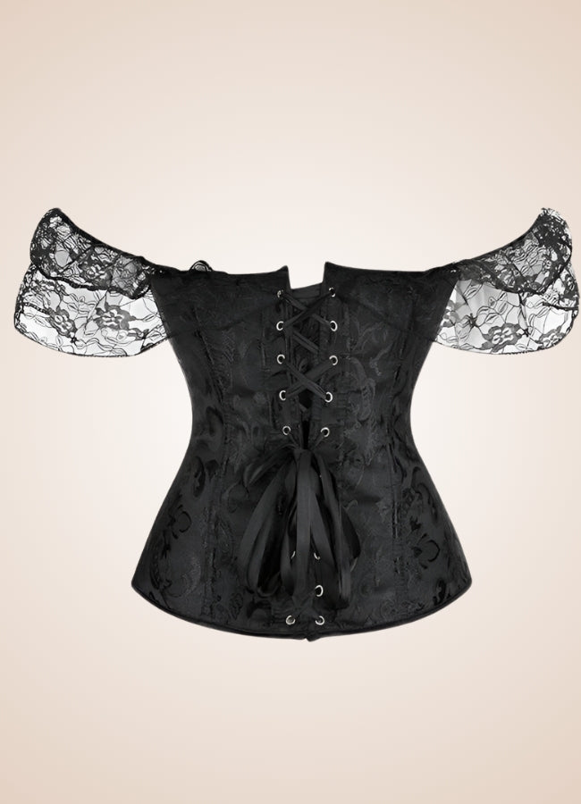 Black Overbust Steampunk Bustier - Steampunk Australia