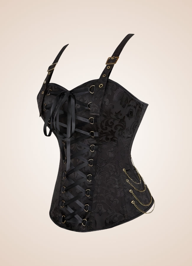 Black Pirate Steampunk Corset - Steampunk Australia