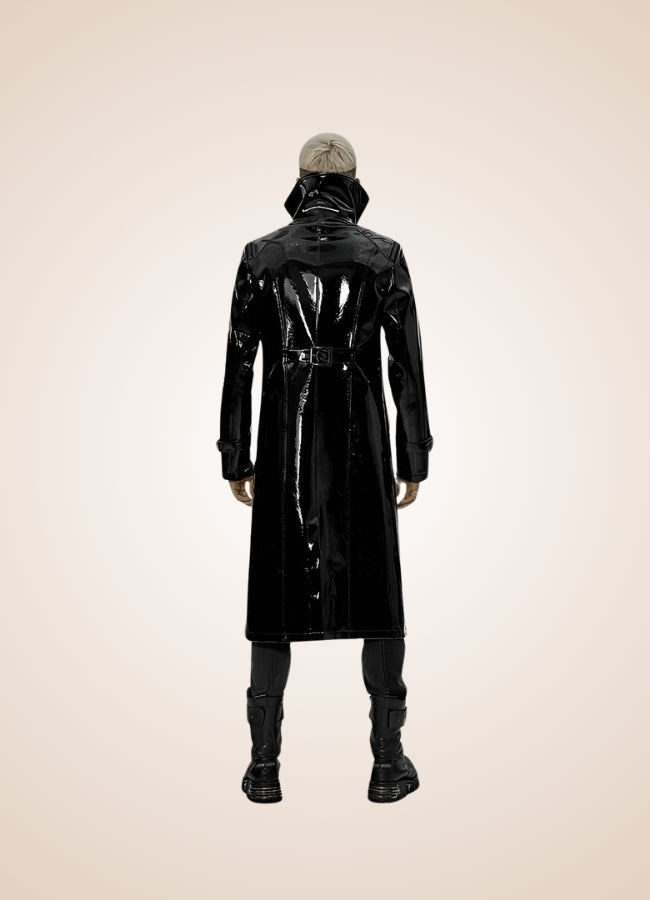 Black Punk Men's Frock Coat - Steampunk Australia