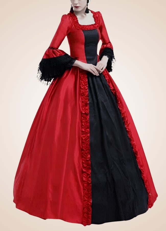 Black Red Victorian Steampunk Dress - Steampunk Australia