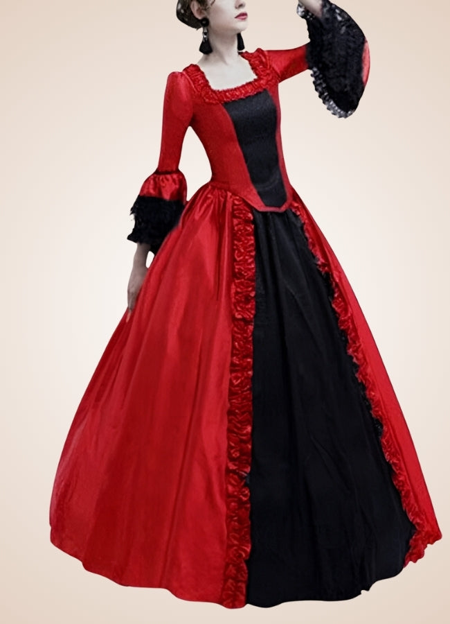 Black Red Victorian Steampunk Dress - Steampunk Australia