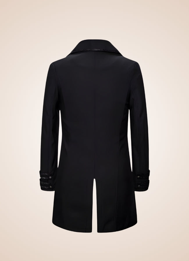 Black Redingote Steampunk Jacket - Steampunk Australia