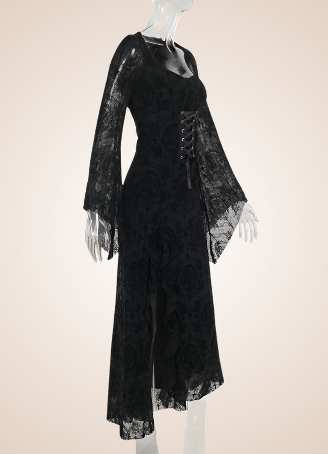 Black Steampunk Collar Corset Dress - Steampunk Australia