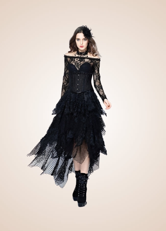 Black Steampunk Corset Dress - Steampunk Australia
