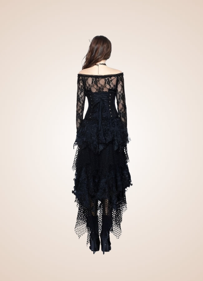 Black Steampunk Corset Dress - Steampunk Australia