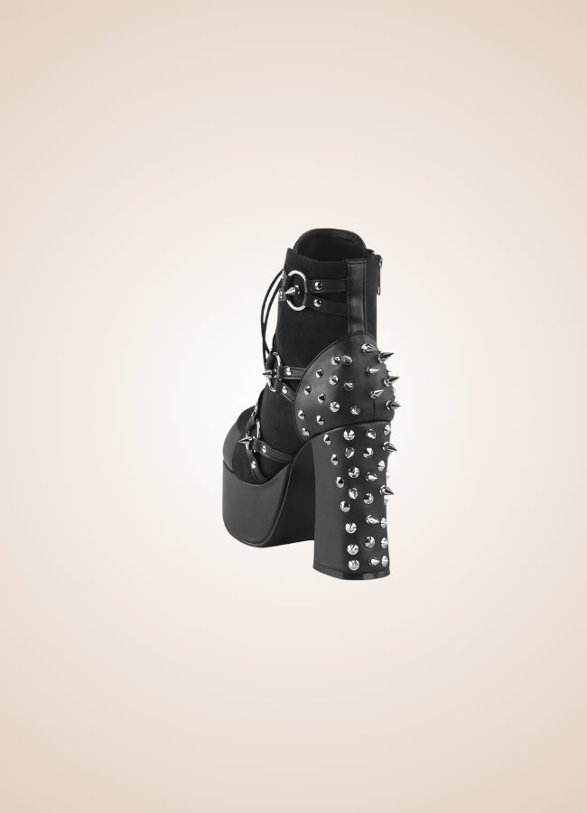 Black Steampunk Goth Style Boots - Steampunk Australia