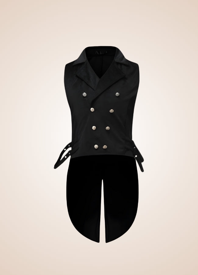 Black Steampunk Gothic Vest - Steampunk Australia