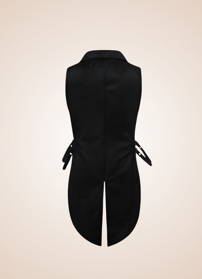 Black Steampunk Gothic Vest - Steampunk Australia