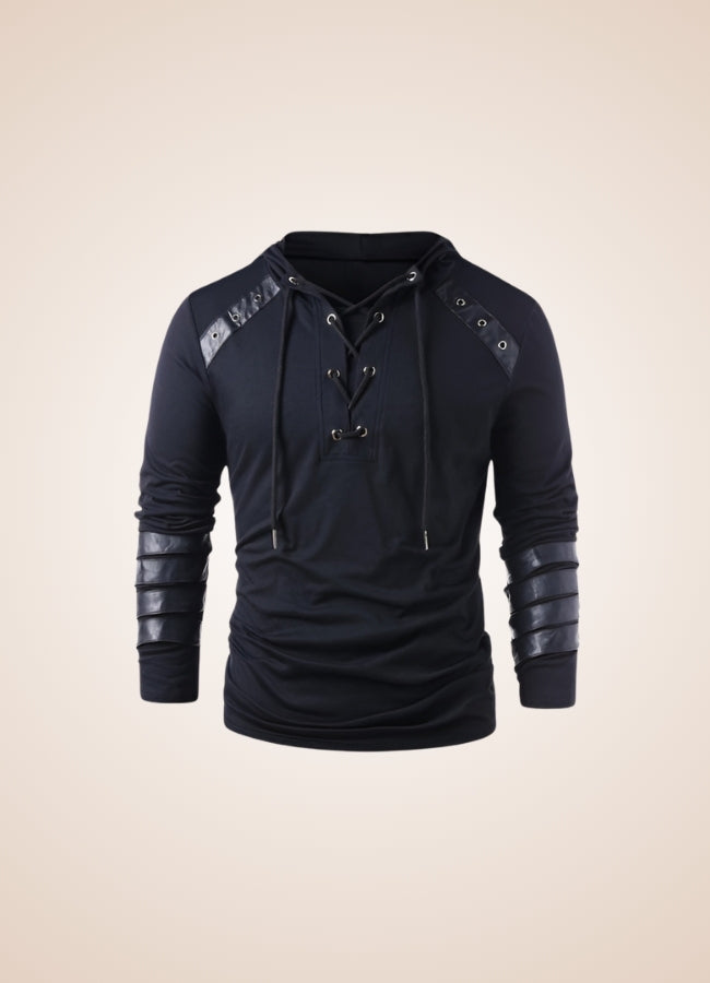 Black Steampunk Hooded Sweatshirt - Steampunk Australia