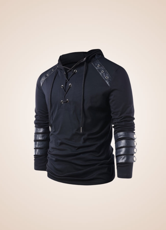 Black Steampunk Hooded Sweatshirt - Steampunk Australia