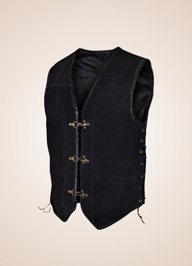 Black Steampunk Motorcycle Vest - Steampunk Australia