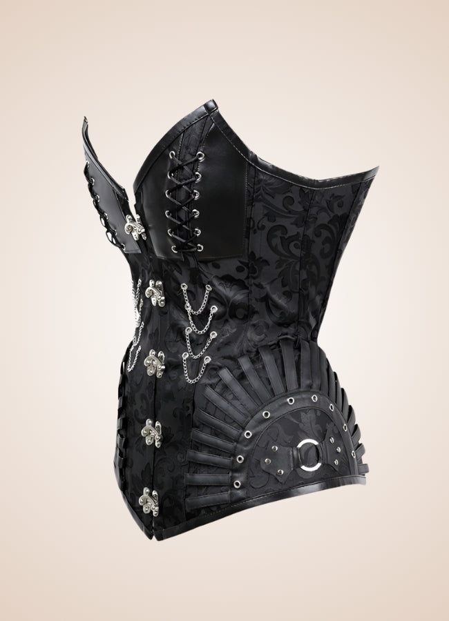 Black Steampunk Pirate Corset - Steampunk Australia