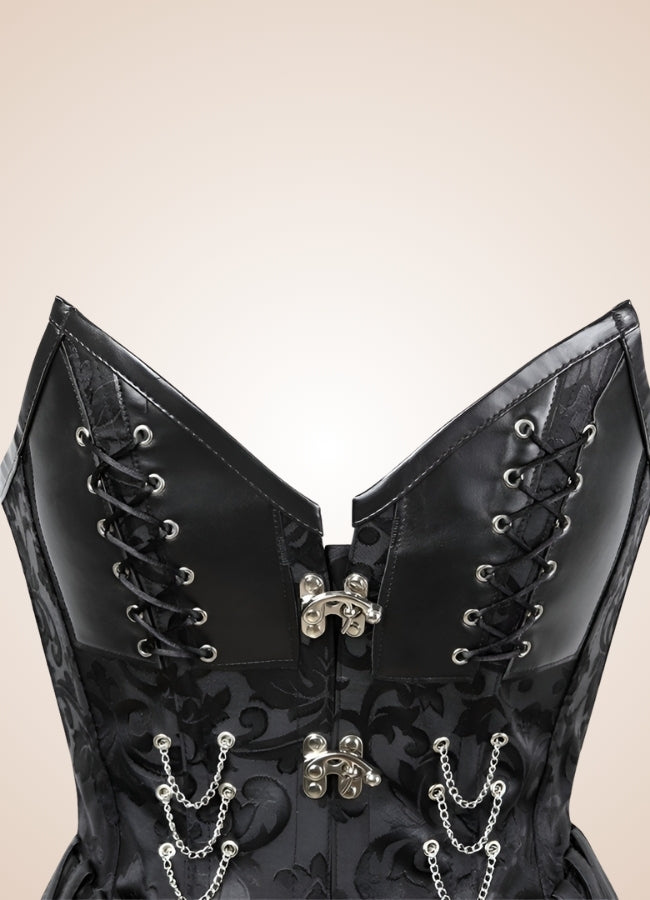 Black Steampunk Pirate Corset - Steampunk Australia