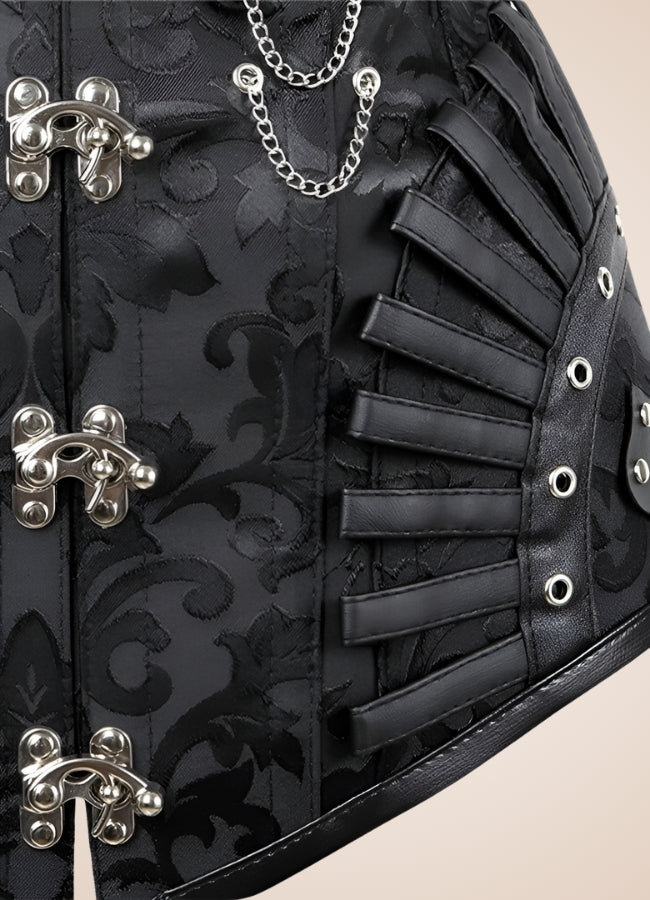 Black Steampunk Pirate Corset - Steampunk Australia
