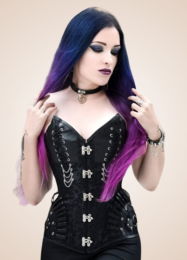 Black Steampunk Pirate Corset - Steampunk Australia
