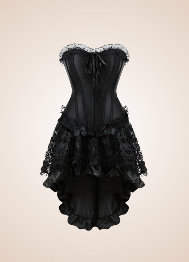 Black Steampunk Sleeveless Corset Dress - Steampunk Australia