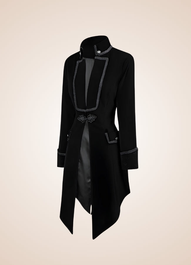 Black Steampunk Trench Coat - Steampunk Australia