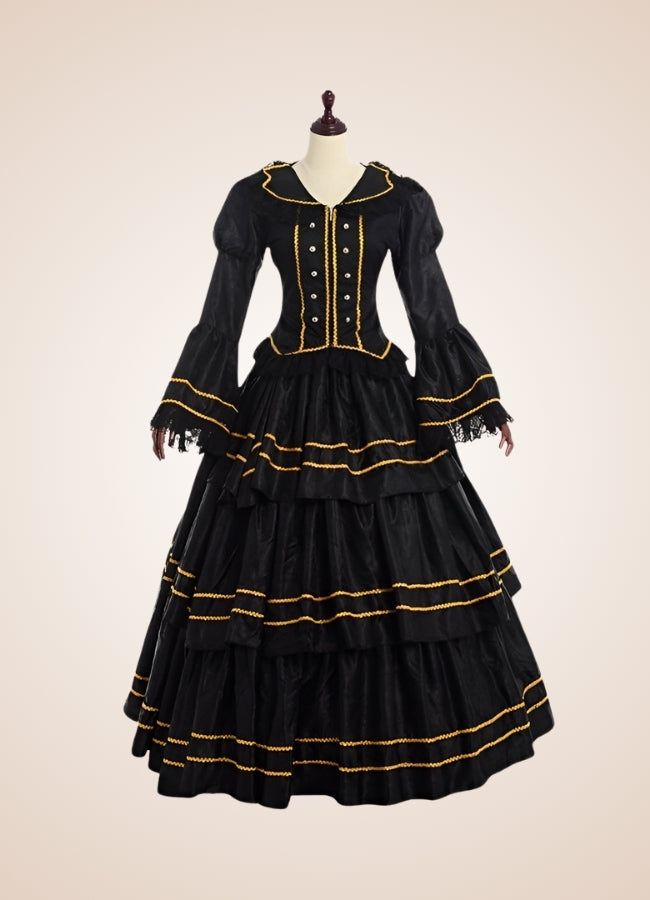 Black Steampunk Victorian Dress - Steampunk Australia