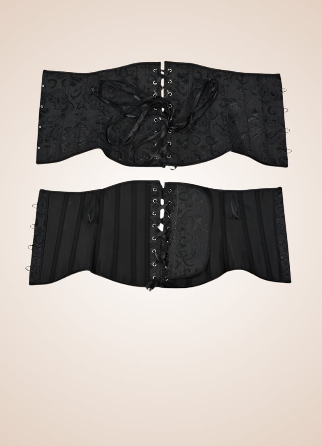 Black Underbust Steampunk Corset - Steampunk Australia