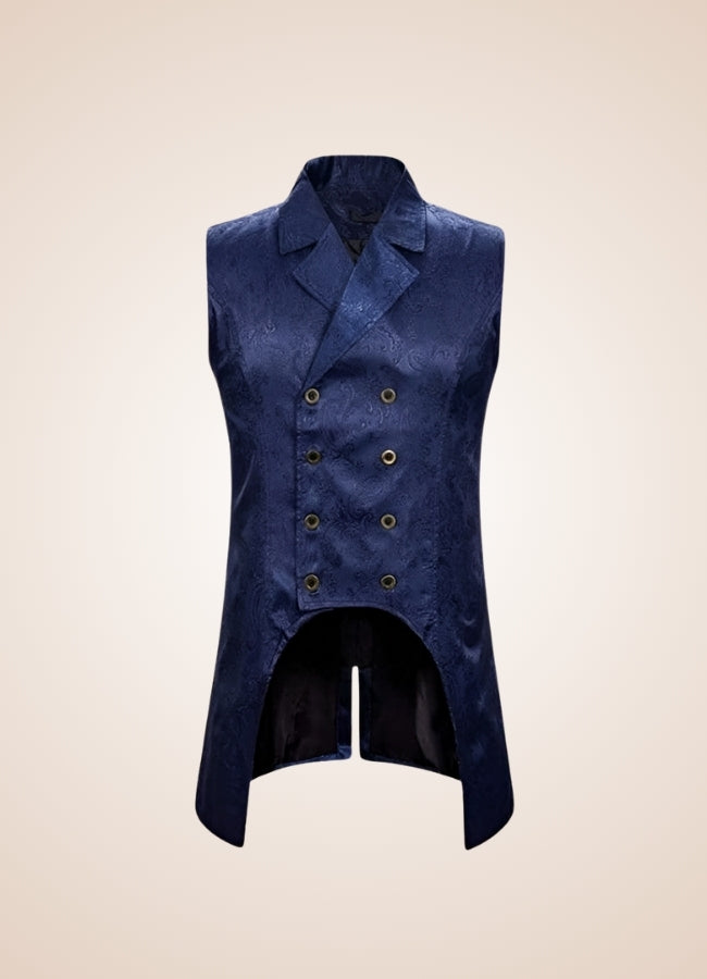 Blue Button Steampunk Vest - Steampunk Australia