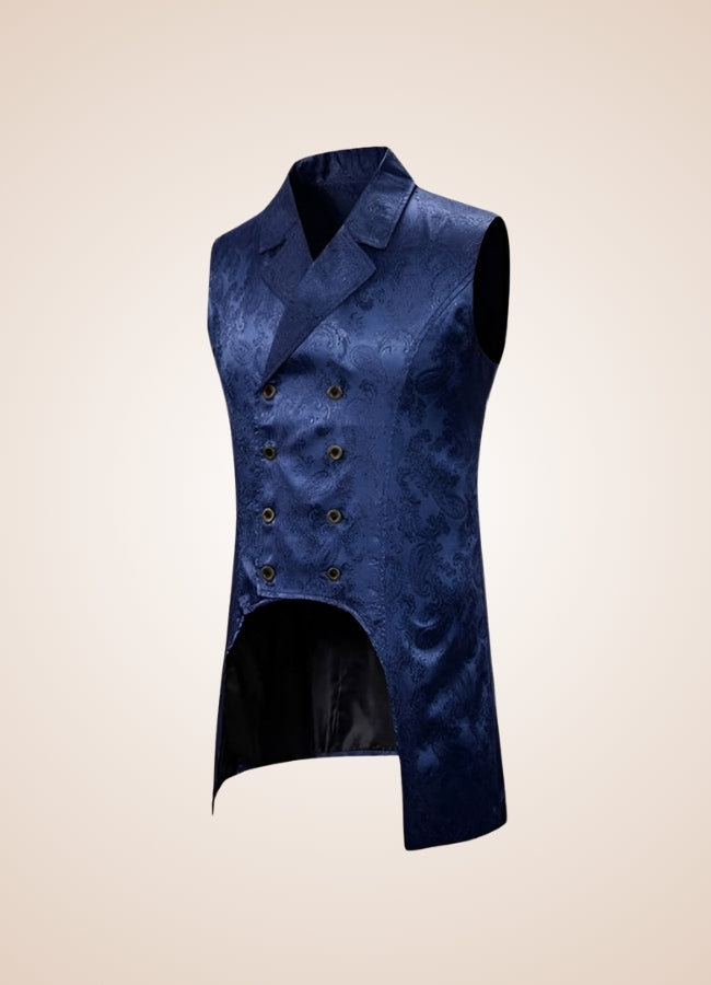 Blue Button Steampunk Vest - Steampunk Australia