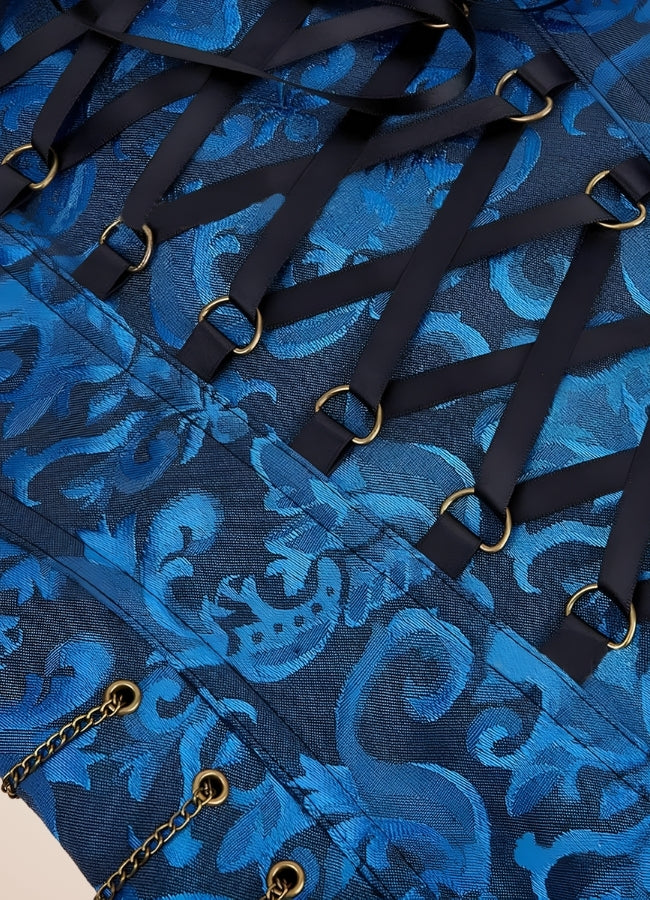 Blue Pirate Steampunk Corset - Steampunk Australia