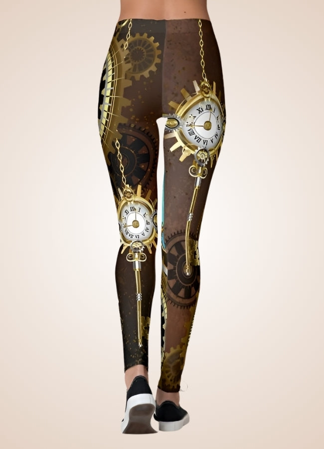 Blue Steampunk Gear Legging - Steampunk Australia