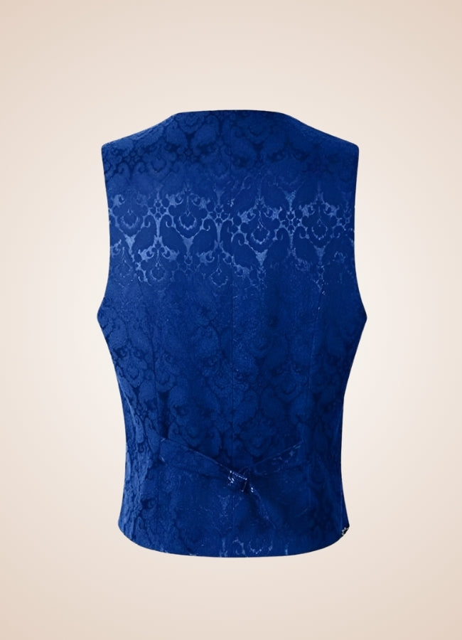 Blue Steampunk V Neck Vest - Steampunk Australia