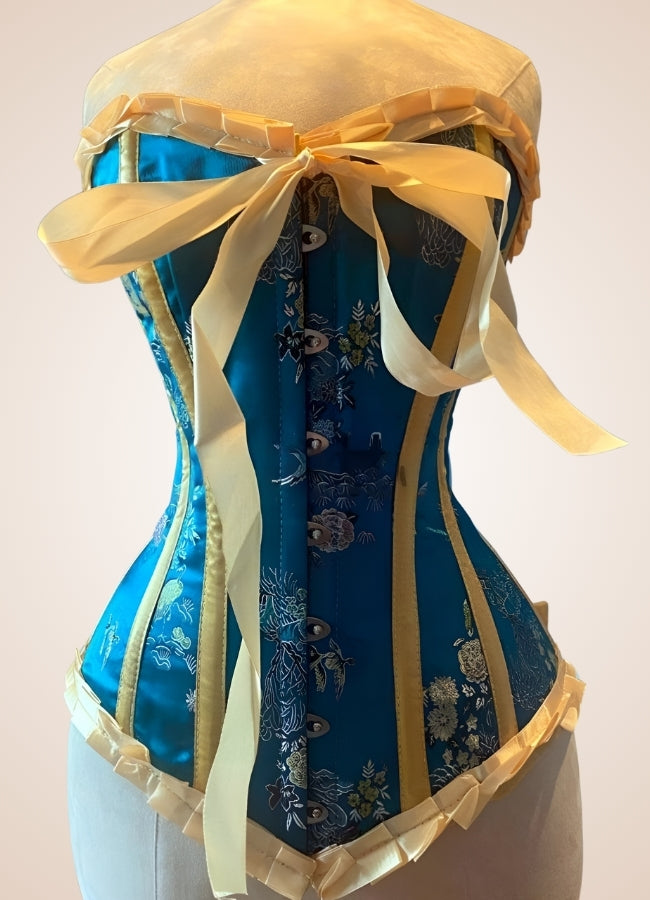 Blue Victorian Style Steampunk Corset - Steampunk Australia