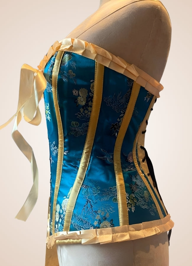 Blue Victorian Style Steampunk Corset - Steampunk Australia