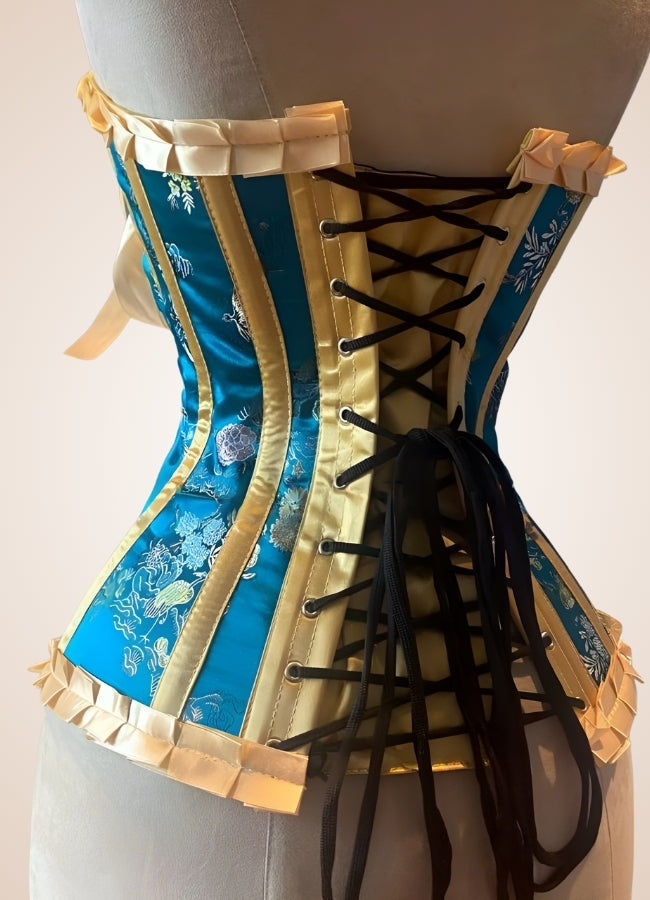 Blue Victorian Style Steampunk Corset - Steampunk Australia