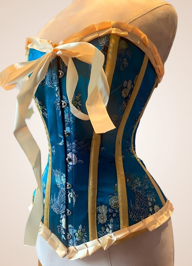 Blue Victorian Style Steampunk Corset - Steampunk Australia